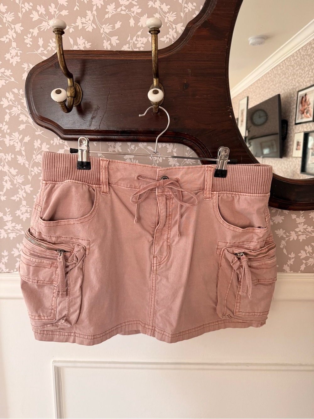 Pink cargo skort